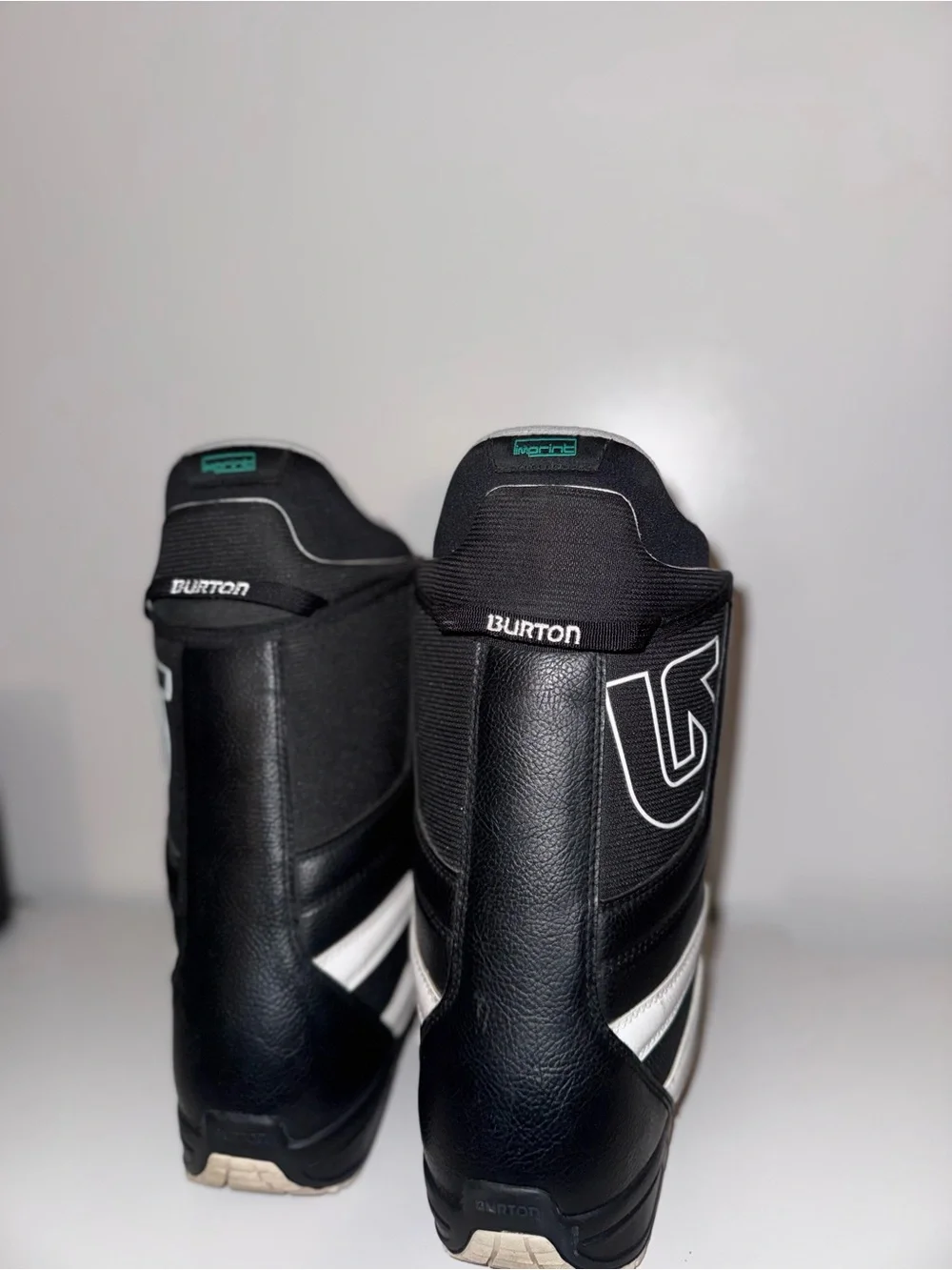 Burton Black Snowboard Boots with Yellow Pull Loops